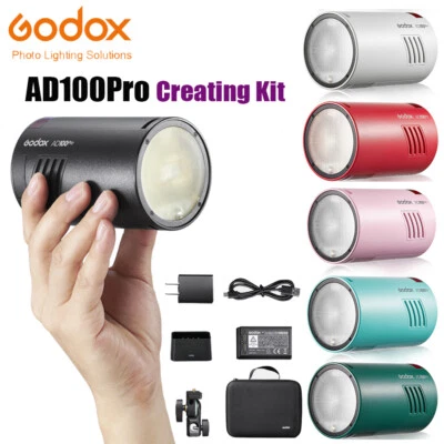 Godox AD100Pro Pocket Flash Light Kit for Canon Nikon DSLR Outdoor Photography - Image 1 of 4
