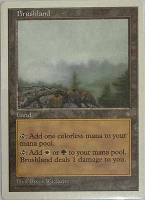 Vintage Magic The Gathering (MTG) : Ice Age : Brushland - Image 1 of 3