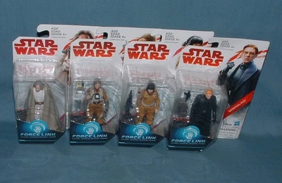 STAR WARS, FORCE LINK, 4 ACTION FIGURES (PAIGE, ROSE, LUKE, & HUX) - 2017 - NEW - Image 1 of 4