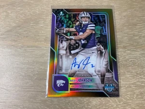2025 Bowman U Chrome Football Avery Johnson Gold Refractor Auto /50 SP Kansas St - Picture 1 of 2
