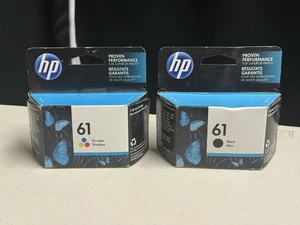 HP 61 czarne i trójkolorowe wkłady atramentowe exp. 2016 Sealed - żółty cyjan purpurowy - Zdjęcie 1 z 3