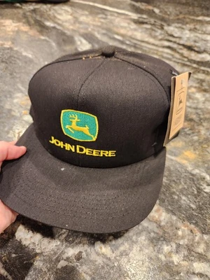 John Deere黑色成人帽,可调节棒球帽 — 第 1/3 张图片