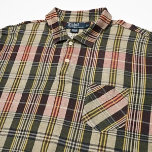 Polo Ralph Lauren Mens Window Plaid Cotton S/S Polo Shirt Pocket Mens XL Preppy - Picture 1 of 8