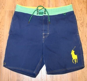 Polo Ralph Lauren Mens Medium Colorblock Lined Swim Shorts Big Pony - Picture 1 of 3