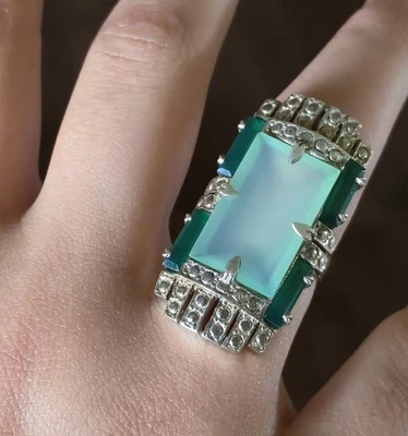 Nicky Butler 925 Sterling Silver Empire Collection Chalcedony Designer NB Ring - Image 1 of 4