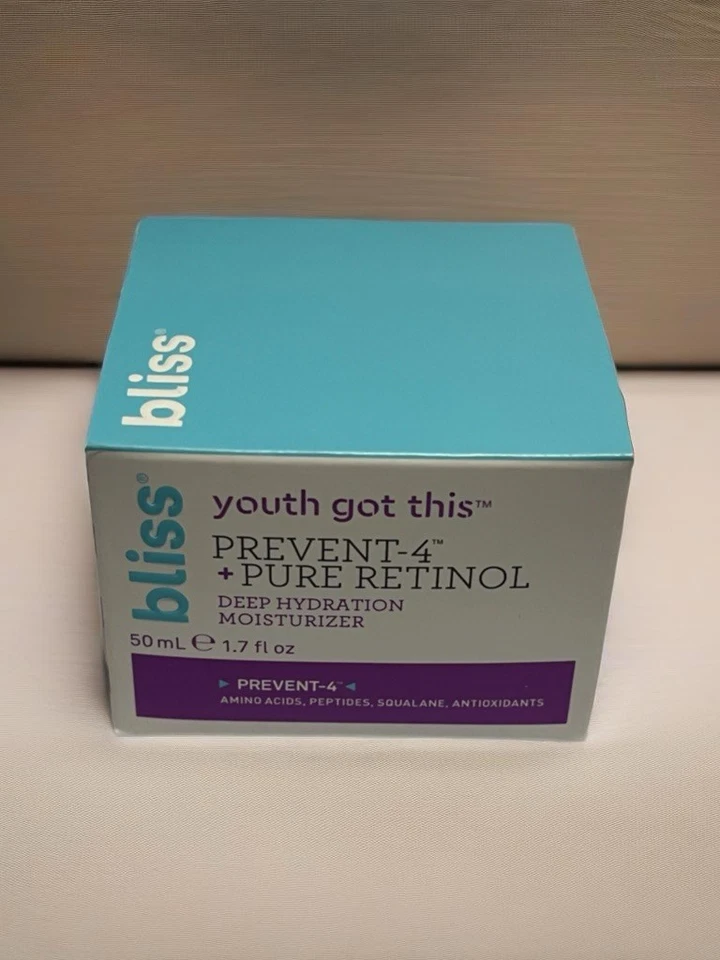Crema hidratante profunda Bliss Youth Got This Prevent-4 + retinol puro 1,7 oz Foto 1 de 4