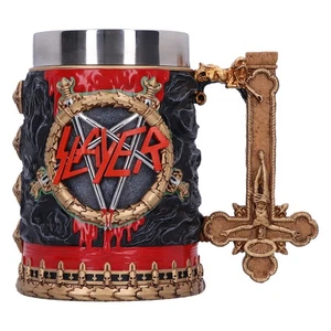Nemesis Now Slayer Reign in Blood Tankard, Resin, Black/Red, Officially Licensed - Afbeelding 1 van 8