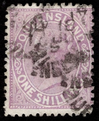 Queensland Australia QV  1882  SG174 1s pale mauve Cat £9.00 Used - Image 1 of 2