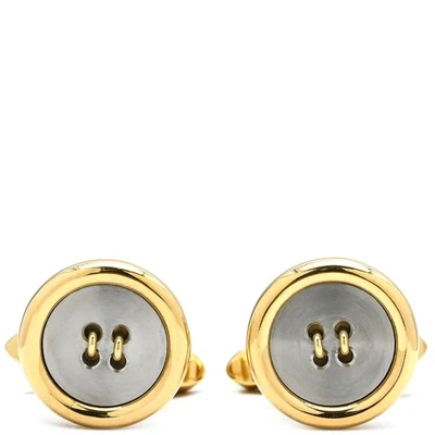 BVLGARI cuffs 18K Yellow Gold K18WG  Yellow gold x white gold Button motif - Image 1 of 4