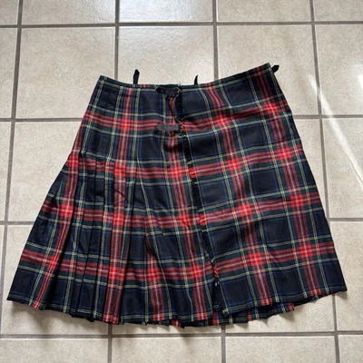 Geoffrey Tailor Highland Crafts Royal Mile Escocia pura lana escocesa falda escocesa roja Reino Unido Foto 1 de 4