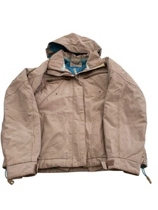 HELLY HANSEN Mens Ski Jacket Brown Hooded Striped M - Picture 1 of 8