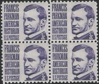 Block of 4 stamps. Scott #1281 - 3 cent - Francis Parkman - 1967 - MNH - Image 1 of 1