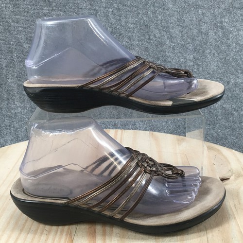 Sandali Privo By Clarks donna 8 M infradito perizoma tacchi bassi 38007 marroni slip on