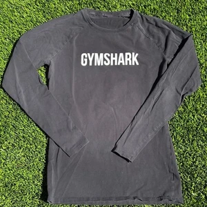 Gymshark Long Sleeve Training Top Athletic Wear Activewear Black Compression M - Picture 1 of 10