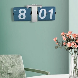 Flipping Out Wall and Tabletop Flip Clock Retro Vintage Style Table Watch Quartz - Picture 1 of 13