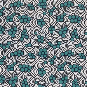 Cloud 9 - Ocean Motion Organic Canvas - Waves - Blue, Fabric BTY - Picture 1 of 4