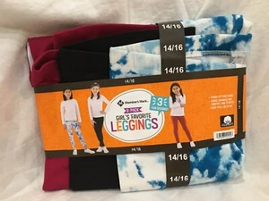 MEMBER’S MARK 3-PACK GIRL’S FAVORITE TAGLESS LEGGINGS XS,S,M,L,XL Black Blue - Picture 1 of 5