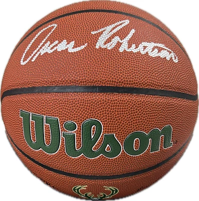 Oscar Robertson Signed Autographed Milwaukee Bucks Wilson Basketball JSA Authen - Image 1 of 4