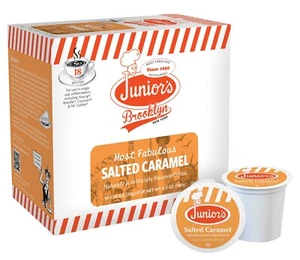 Junior's Most Fabulous Salted Caramel,, Medium Roast Single Single serve 18 ct - Picture 1 of 4