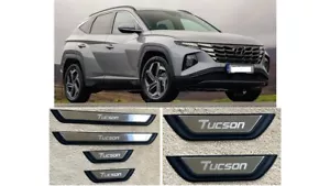HYUNDAI TUCSON 2021 - 2023 DOOR SILL SCUFF PROTECTOR PLATES LOGO TS006 - Picture 1 of 7
