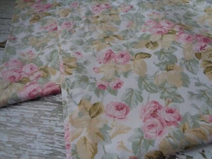 LAURA ASHLEY Cottage Rose 2 Pannelli Tenda Rosa Verde Oro Shabby 86x40 - Foto 1 di 18
