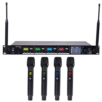 Citronic TU4-H TU4 Quad PLL Wireless Microphone Set 4 x Handheld Transmitters - Image 1 of 4