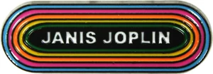 Enamel Pin - Janis Joplin Rainbow Logo Rock Music Gift Badge Button Lapel #4080 - Picture 1 of 3