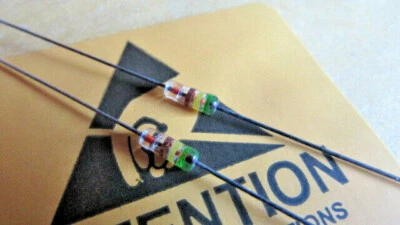 1N541 Vintage ITT Gold Bonded Color Coded Germanium Glass Diodes (2pcs) NOS USA