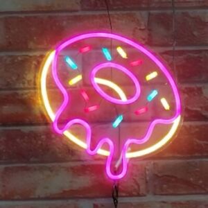 28" Donut Neon Sign Large Wall Decor Led Sign Home Kids Room Decor Wall Artwork