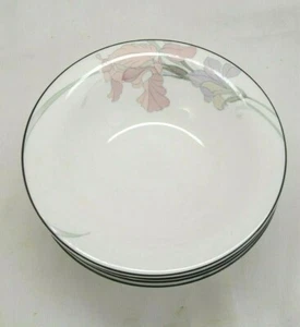 Noritake Cafe Du Soir Set of 3 Soup/Cereal Bowls New Decade Pink & Purple Flower - Picture 1 of 3