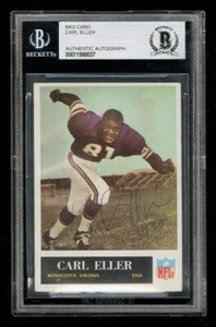 Tarjeta de novato Carl Eller 1965 Filadelfia #105 autografiada por Beckett firmada en 2004 - Imagen 1 de 2