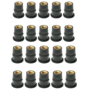 20X Motorrad Windschutzscheibe Gummimutter M6 Vibrationsdämpfer Panel Montage - Bild 1 von 10