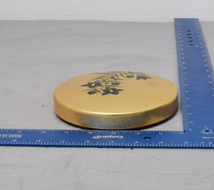 Caramelo baratija floral dorada caja redonda estilo laca de plástico japonés - Imagen 1 de 5
