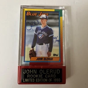John Olerud Signed 1990 Topps Traded RC IP Auto PSA/DNA Toronto Blue Jays - Picture 1 of 2
