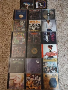 20 CD Lot Glam Rock Pop Poison Sweet White Snake Kiss Skid Row Bowie Jovi... - Picture 1 of 5