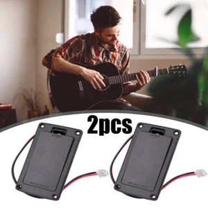 2Pcs For Acoustic Guitar 9V Pickup Battery Holder Box Compartment Cover Box Case - Picture 1 of 13