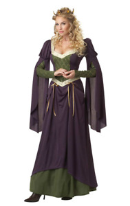 Costume abito elegante donna medievale regina fiaba gioco del trono