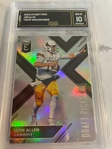 Josh Allen Bills 2018 Elite Draft Picks SP # 103 Rookie RC calificado 10 L@@K - Imagen 1 de 2