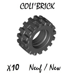 Lego 87414 - 10x Pneus (roue) / Tire 15mmD.x6mm wheel, tread - Black -lot kg NEW - Imagen 1 de 1