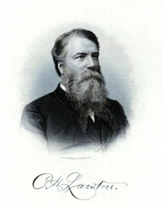 CHARLES LAWTON WILMINGTON DELAWARE History 1880s Portrait Steel Engraving Print - Picture 1 of 2