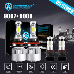Combo LED Headlight High Beam + Fog Bulbs for Dodge Ram 1500 2500 3500 2002-2005 - Picture 1 of 12