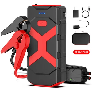 Portable 2000A 12V Car Jump Starter Battery Booster Jump Box Charger Power Bank - Picture 1 of 12