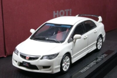 Coche modelo fundido a presión blanco Ebbro 44293 escala 1:43 Honda Civic Type-R FD2 JDM 2007 Foto 1 de 4