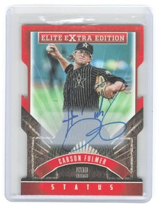 2015 Elite Extra Edition Status Red Die-Cut Prospects /10 Carson Fulmer Auto - Picture 1 of 2