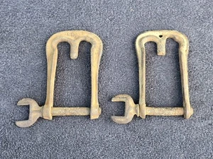 Antique Horse Drawn Plow Clevis Lot Old Rustic Farm Equipment Barn Country Decor - Picture 1 of 12