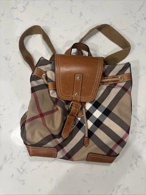 Authentic Burberry House Check Dennis Small Backpack - Image 1 of 4