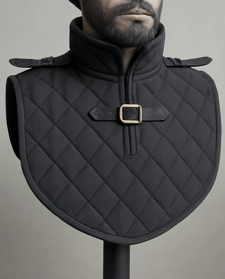 Collar Gorget Medieval Acolchado para Protección Cuello Algodón Natural Gorget para Cuello Foto 1 de 4