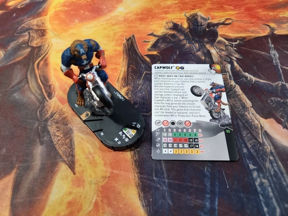 Marvel Heroclix 055 Capwolf Wheels Of Vengeance Chase Figure New With Card - Image 1 of 1