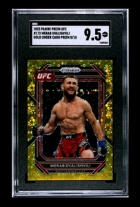 2023 Panini Prizm UFC - Merab Dvalishvili Gold Prizm /10 Disco SSP SGC 9.5 - Picture 1 of 2