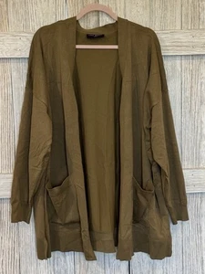 Lane Bryant olivgrüne Strickjacke Pullover Gr. 26/28 offene Strickjacke - Bild 1 von 5